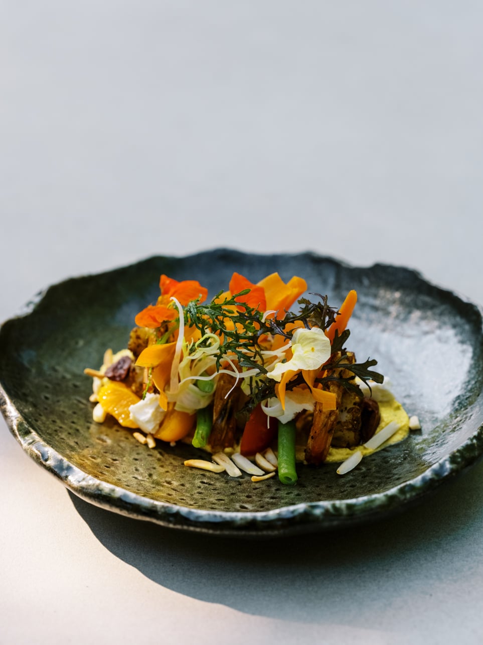 A colorful prepared dish from the menu at The Roundtree