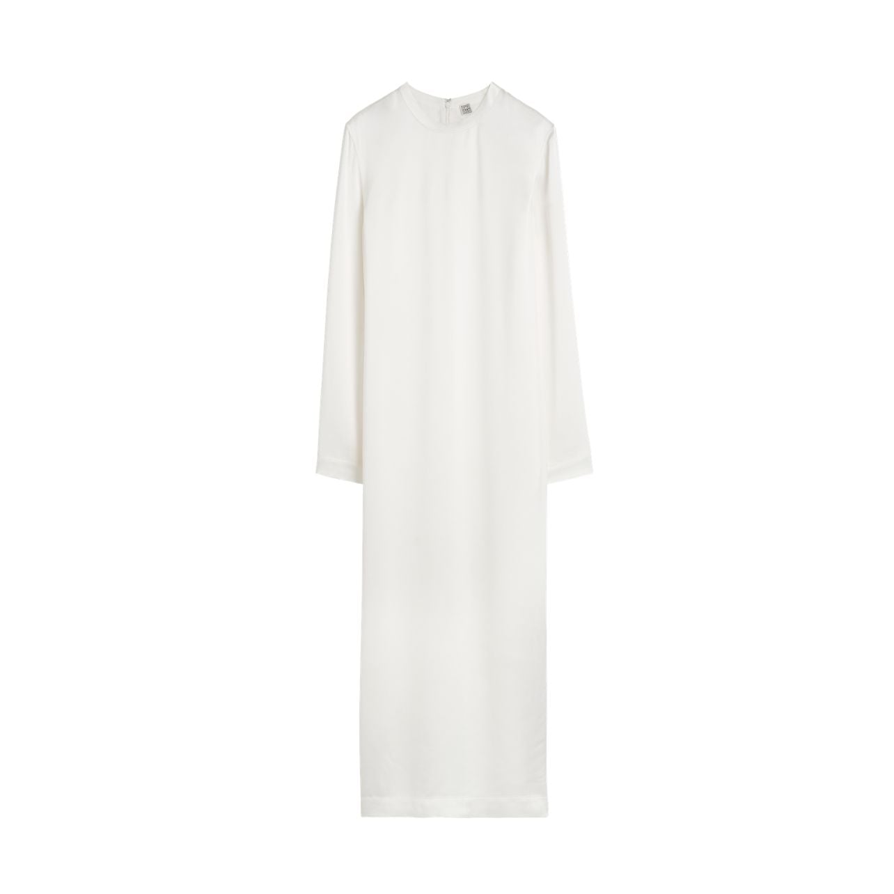 Toteme white long sleeve satin dress
