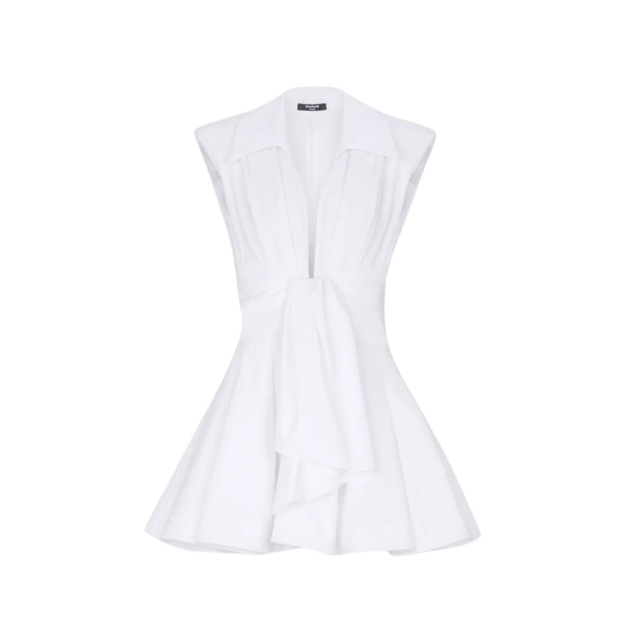 Balmain white cotton shirt dress