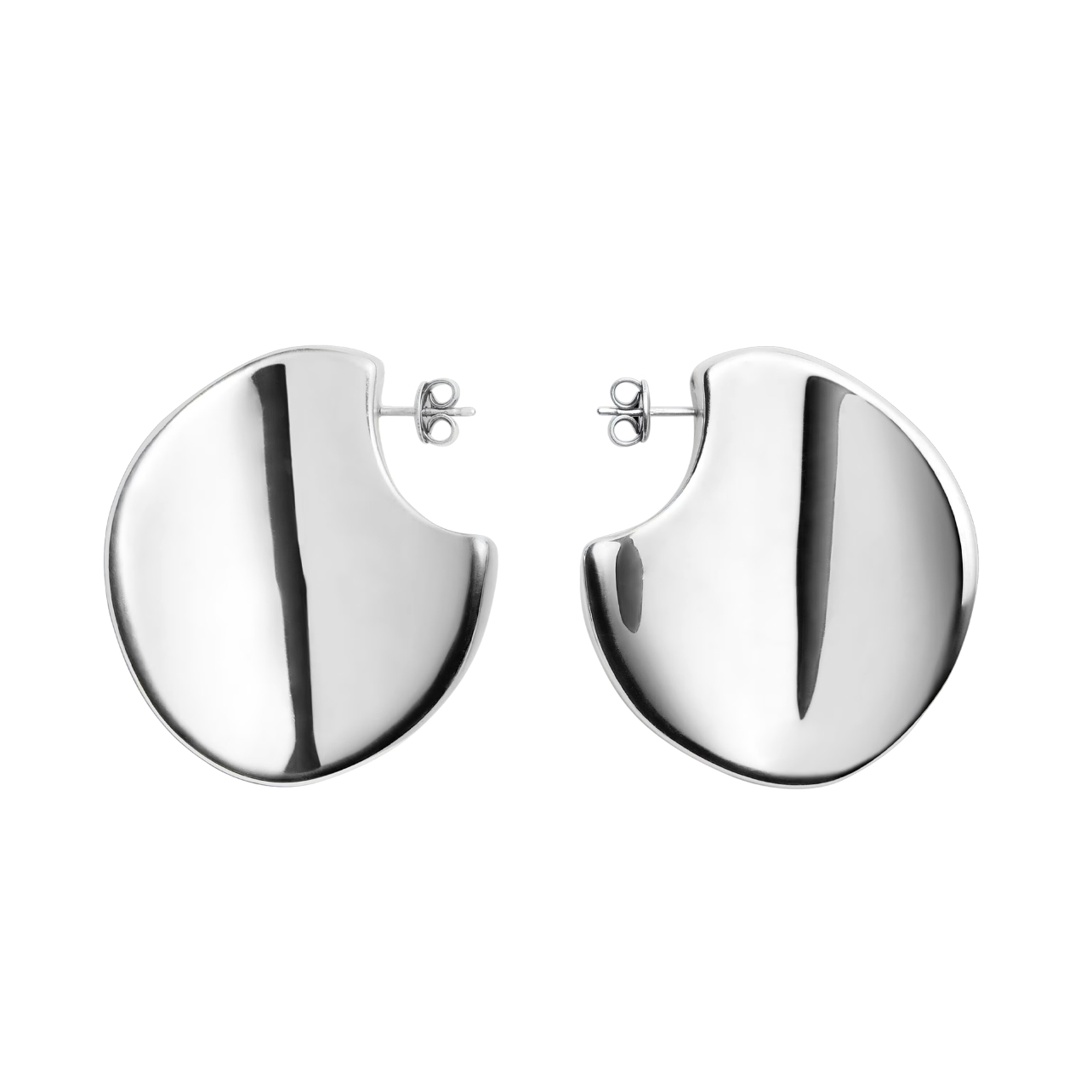 Bottega Veneta silver disc earrings