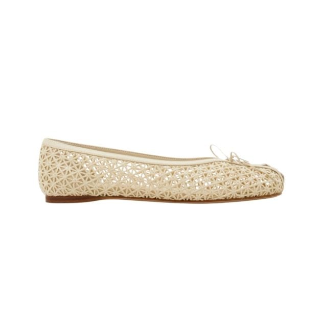 Ferragamo Macramé lace ballet flat