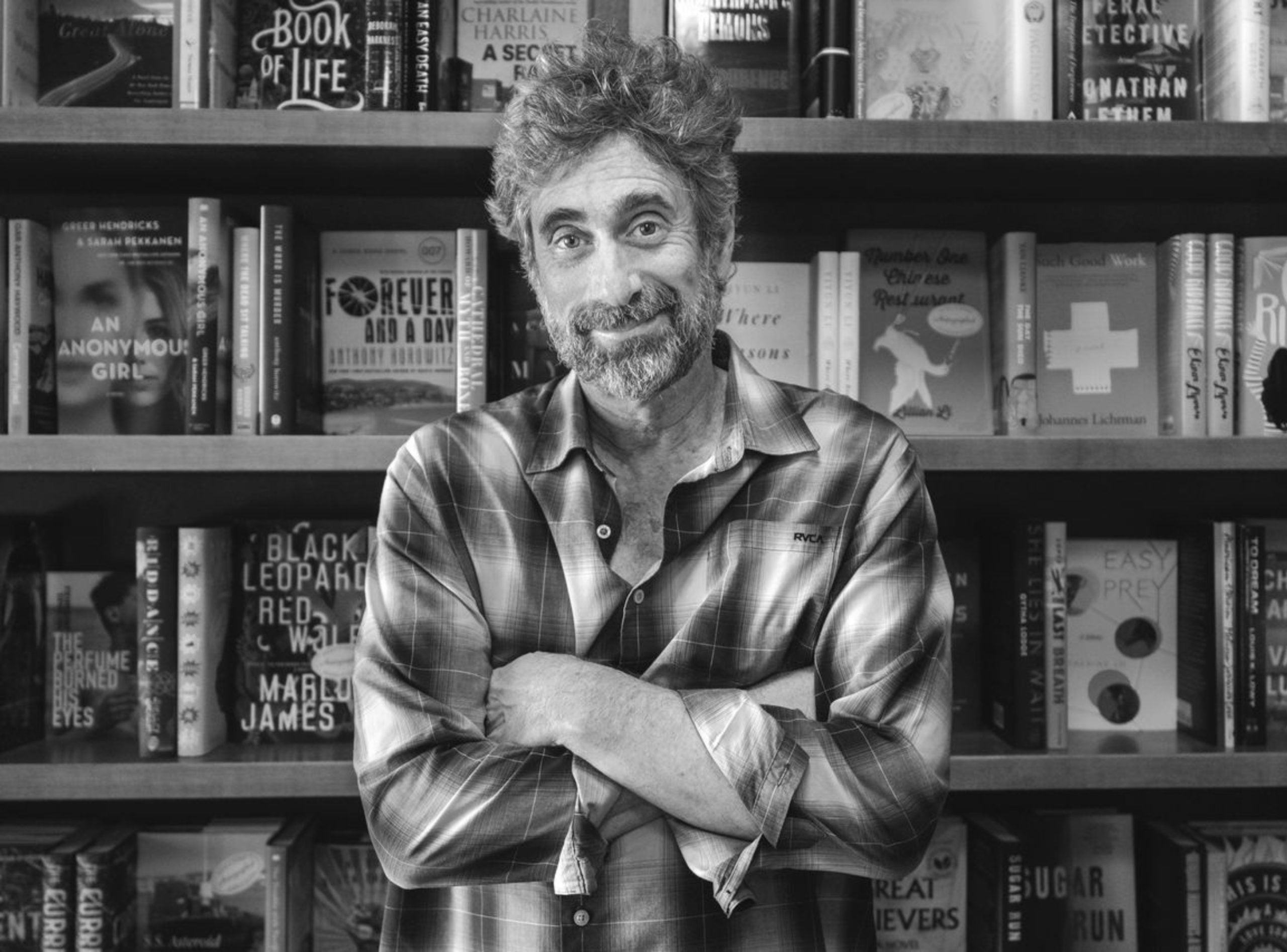 black and white portrait of Mitchell Kaplan