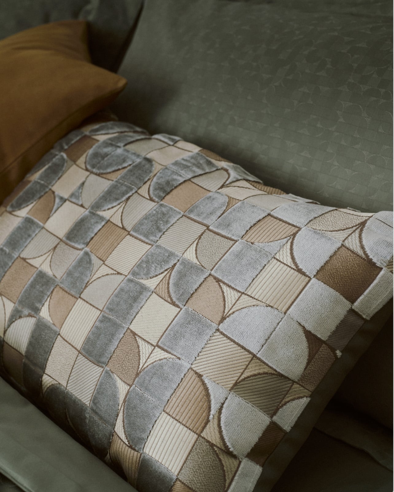 Metallic printed pillow