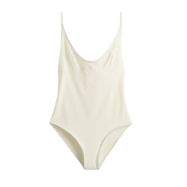 Toteme Scoop swimsuit in ecru