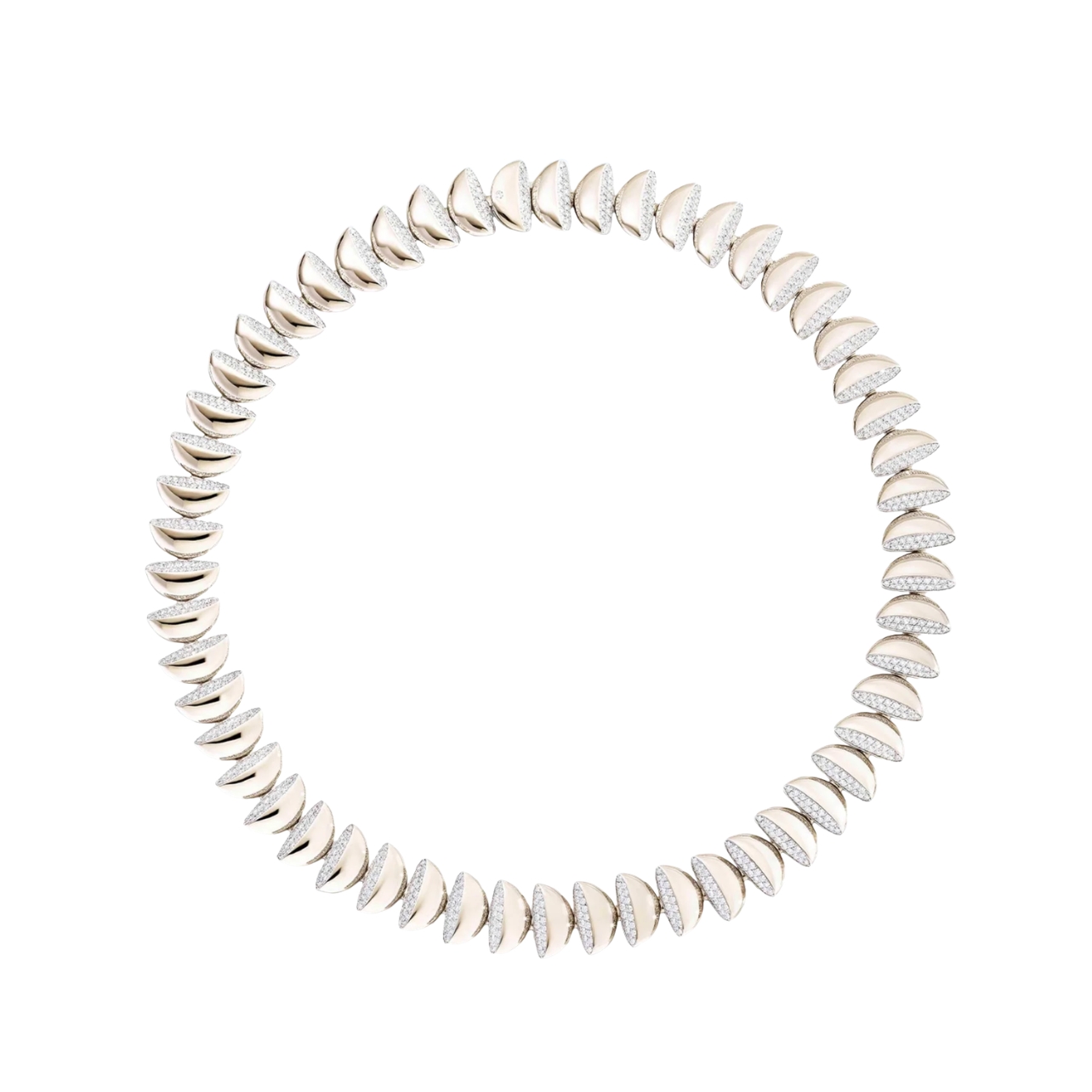 Vhernier silver and diamond Eclisse necklace