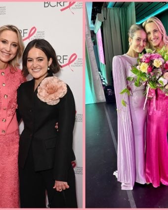Two different pictures of women side by side
