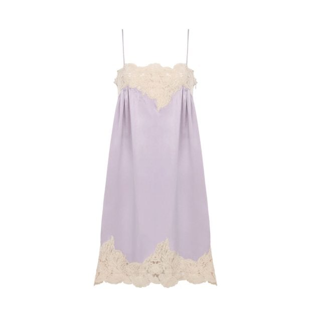 Chloé purple silk-satin mini dress