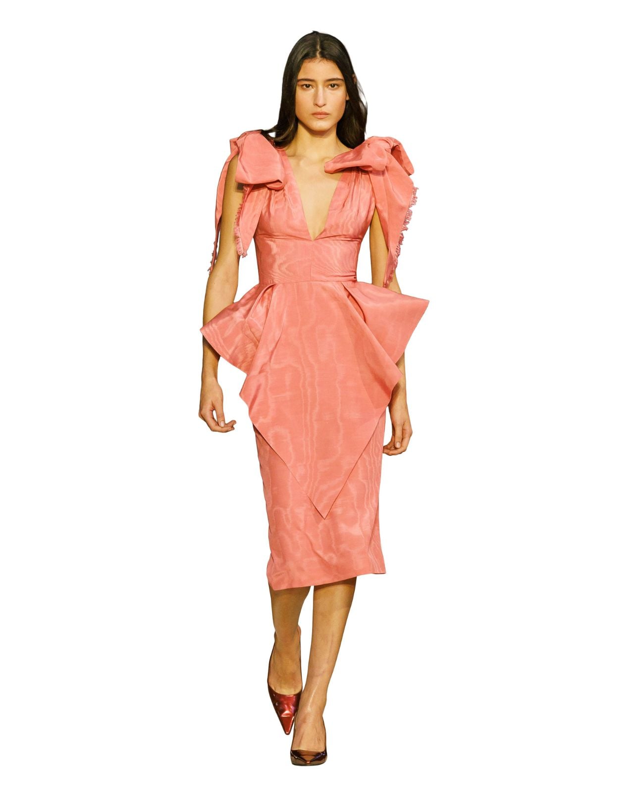 Stella McCartney pink dress Fall/Winter runway look