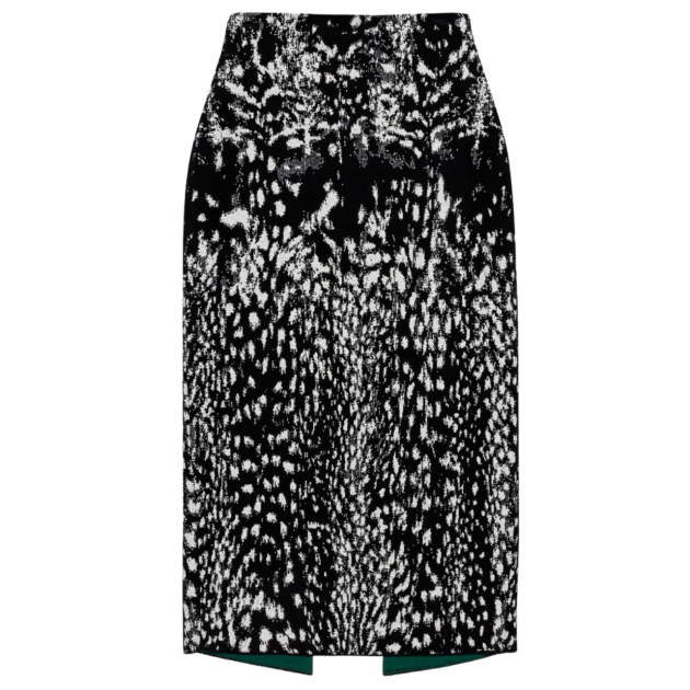 Tom Ford black and white jacquard skirt