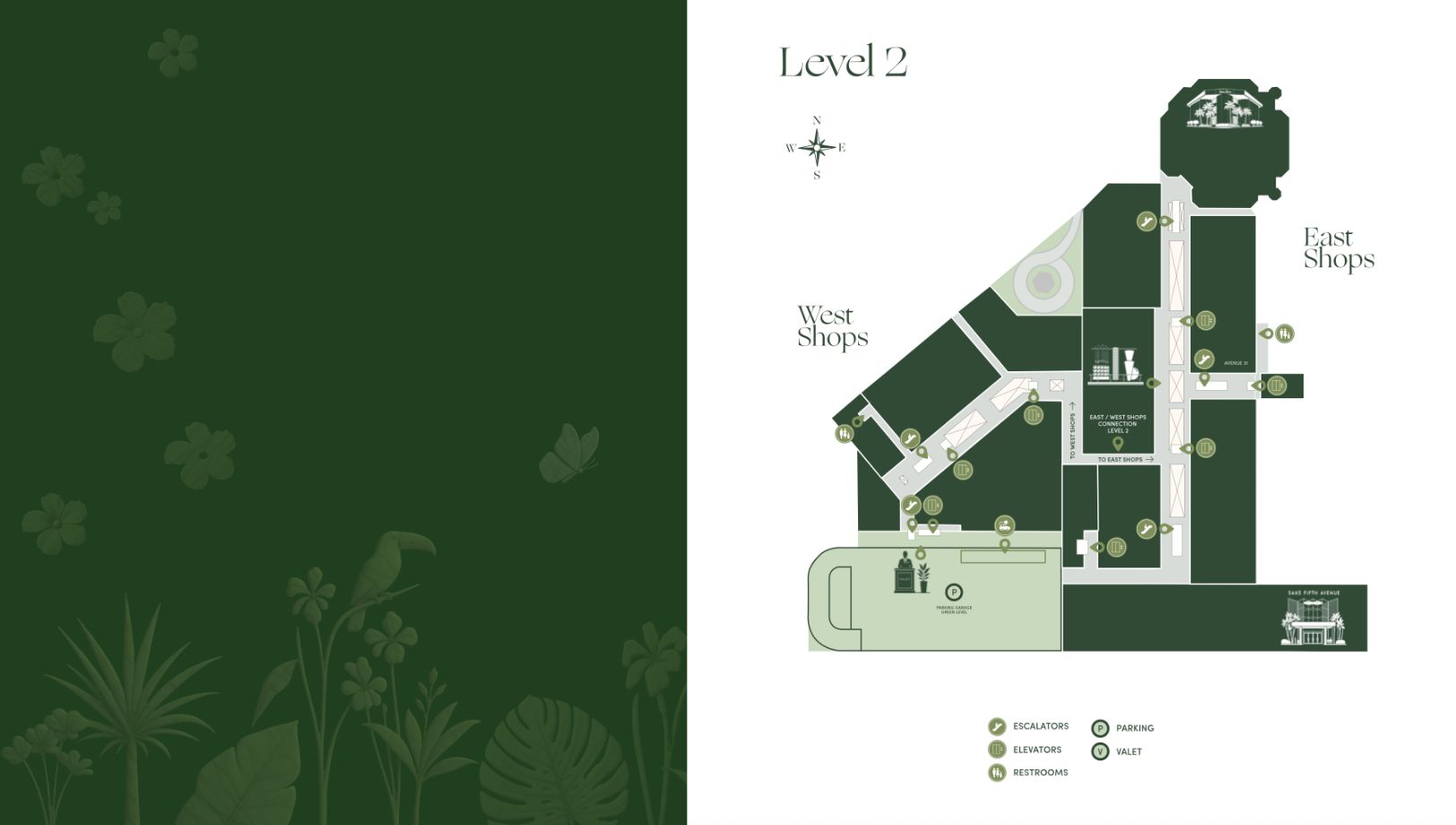 Bal Harbour Shops map, Level 2