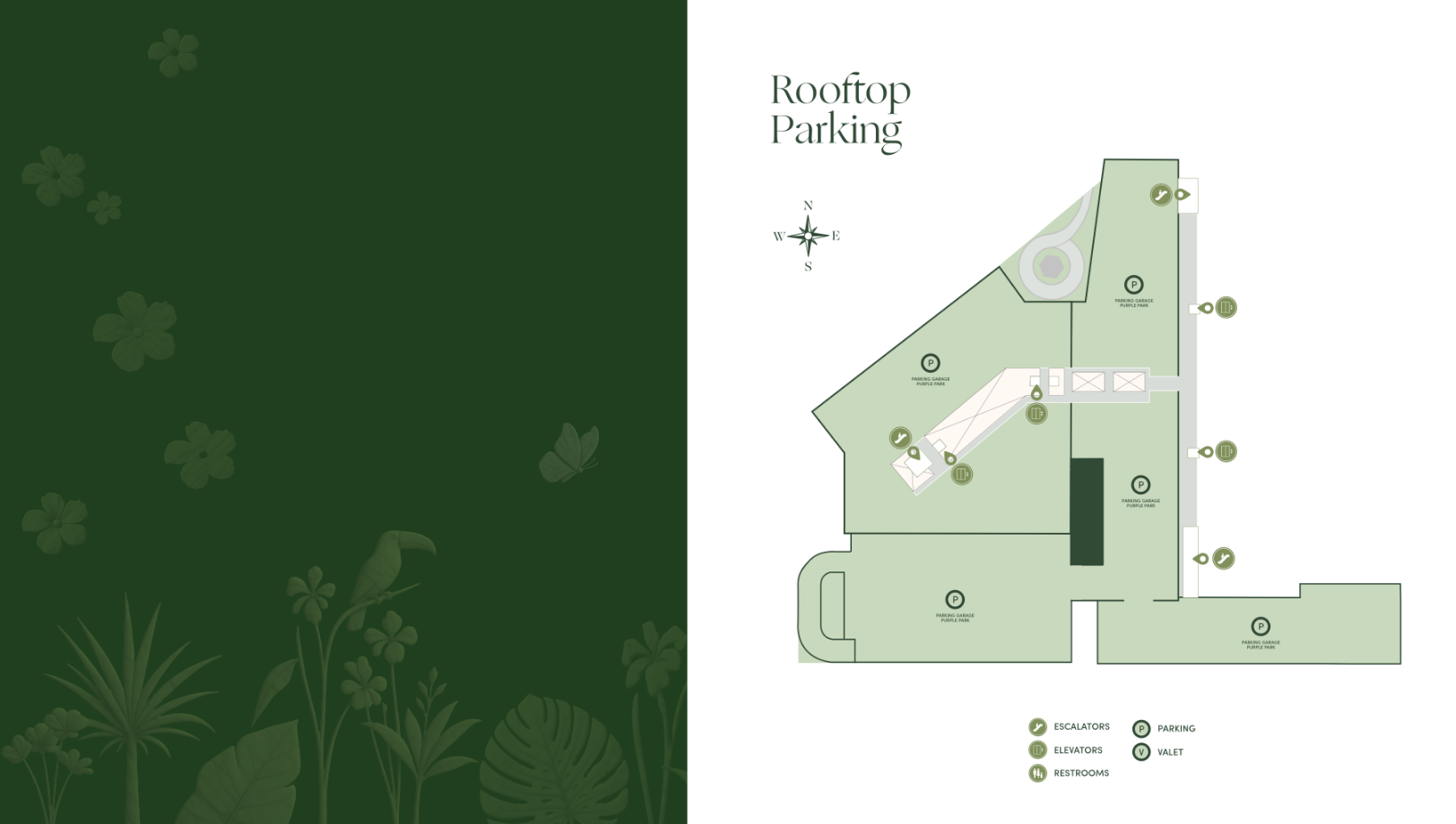 Bal Harbour Shops map, rooftop parking
